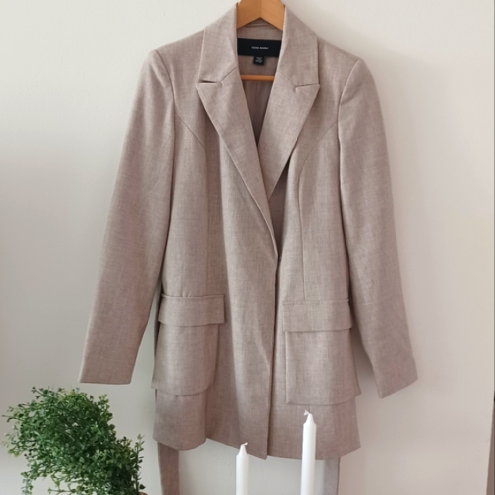 NWT Vero Moda Beige Blazer "Sally Jacket" in 'Mink/Beige Melange' - Picture 9 of 16